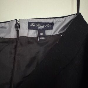 J.Crew black wool pencil skirt
